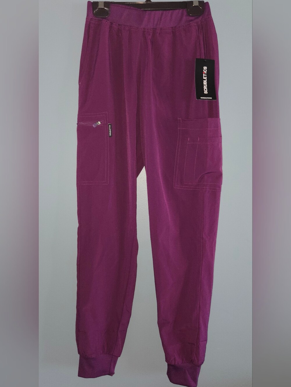 NWT Scrubletics Plum Slim Jogger Scrub Pants XS